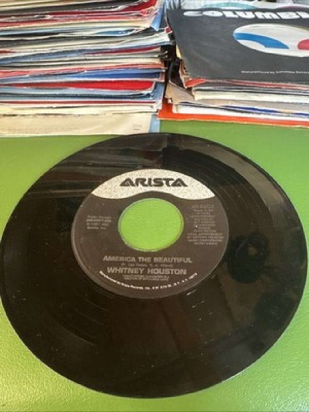 WHITNEY HOUSTON, The Star Spangled Banner/America The Beautiful, 45, NM, NEW